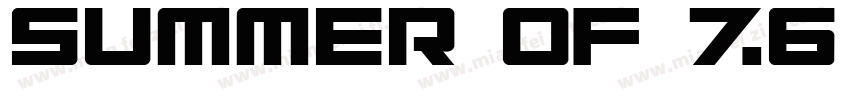 Summer Of 76字体转换